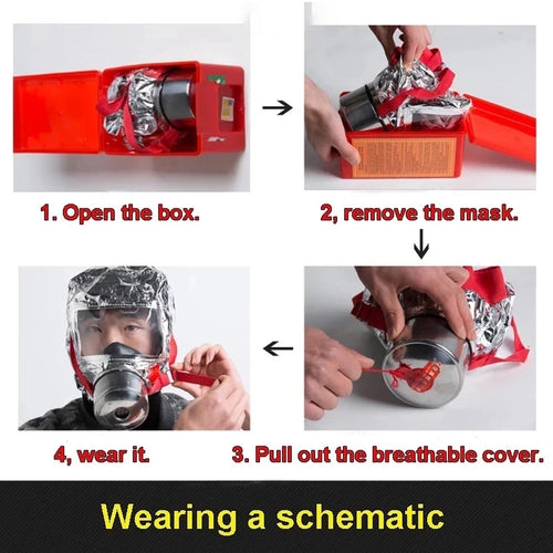 🔥 Flame Safe Hub – 30-Min Fire Escape Mask | Protective Anti-Smoke & Carbon Respirator for Home & Work