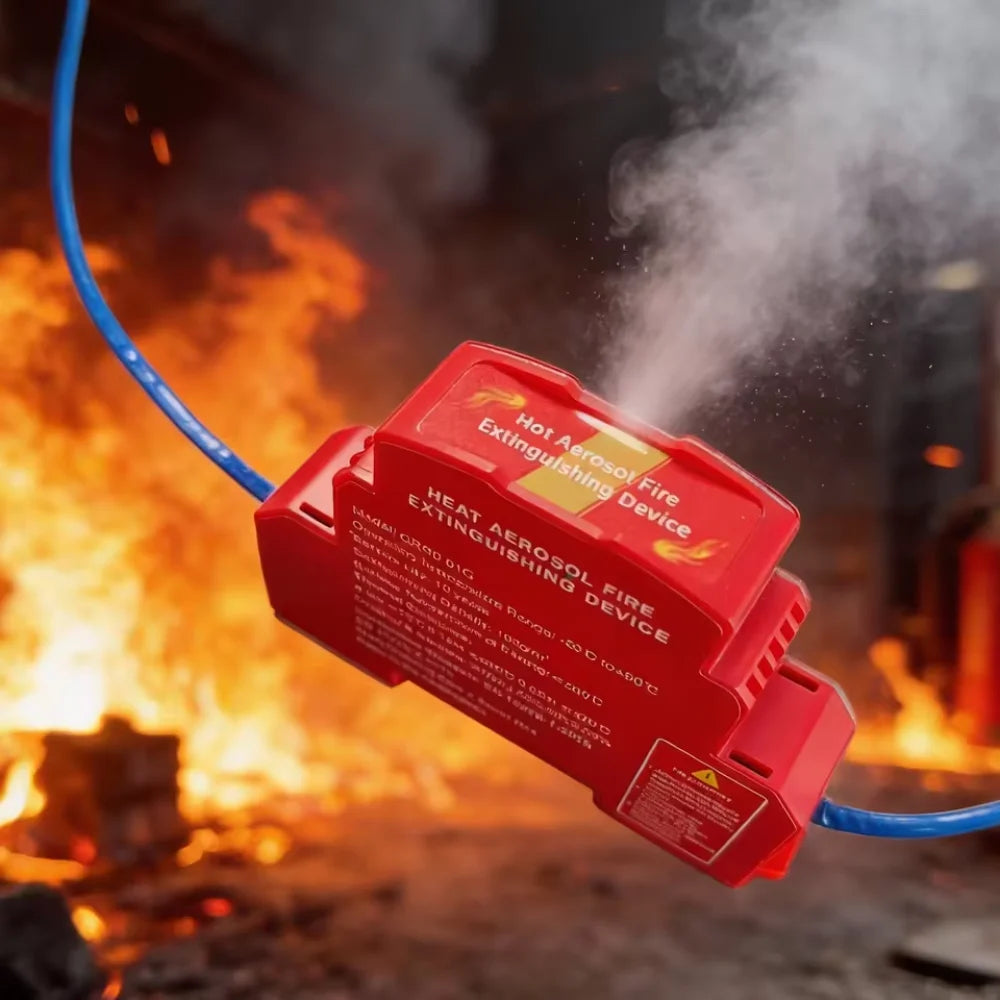 🔥 Flame Safe Hub – DIN Rail Fire Retardant Device | Dual-Line, Automatic & Non-Polluting Household Fire Extinguisher