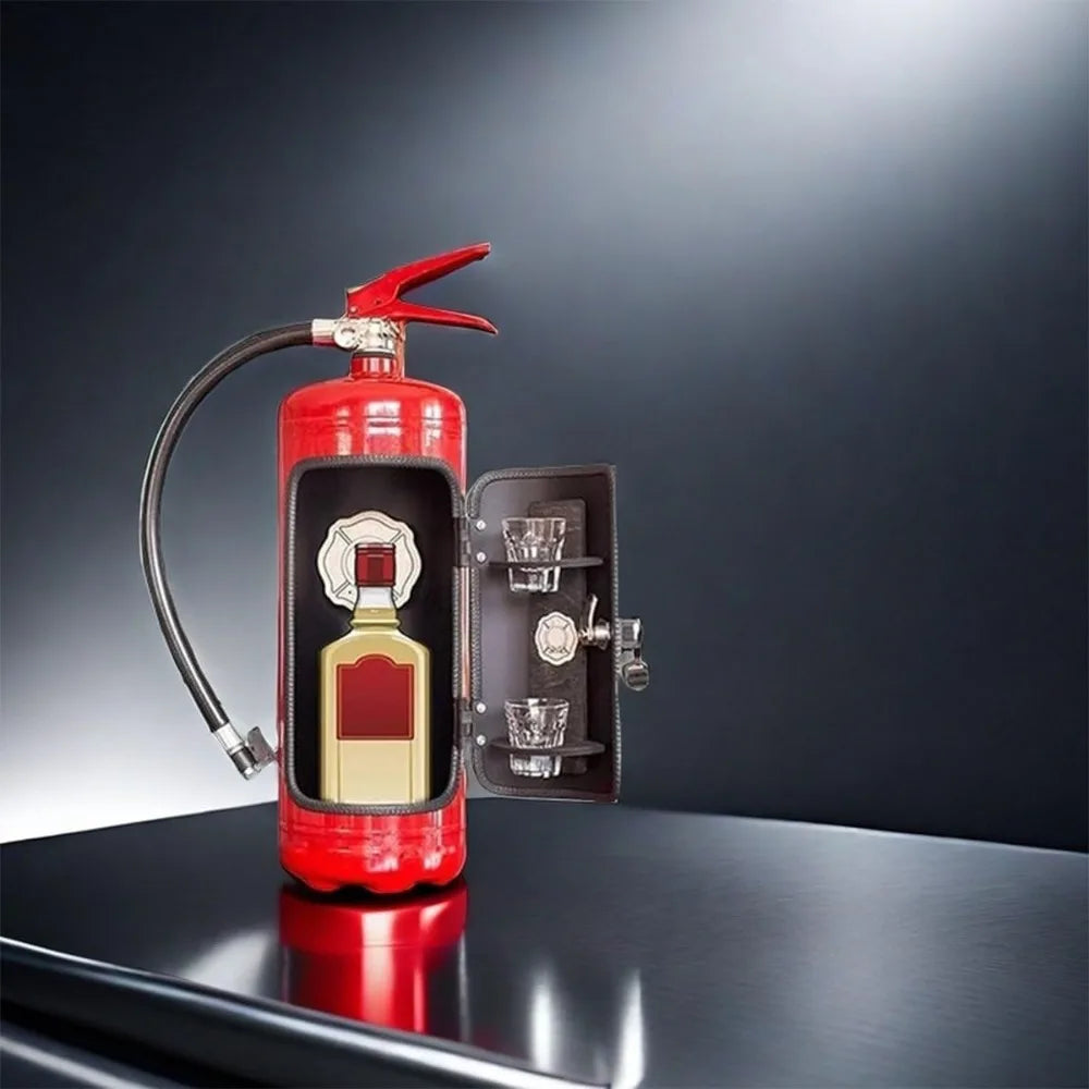 🔥 Flame Safe Hub – Mini Whisky Bottle Fire Extinguisher | Portable Bar-Style Fire Safety & Decorative Wine Storage