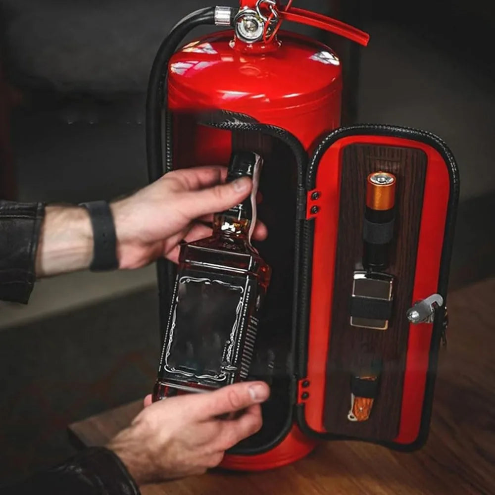 🔥 Flame Safe Hub – Mini Whisky Bottle Fire Extinguisher | Portable Bar-Style Fire Safety & Decorative Wine Storage
